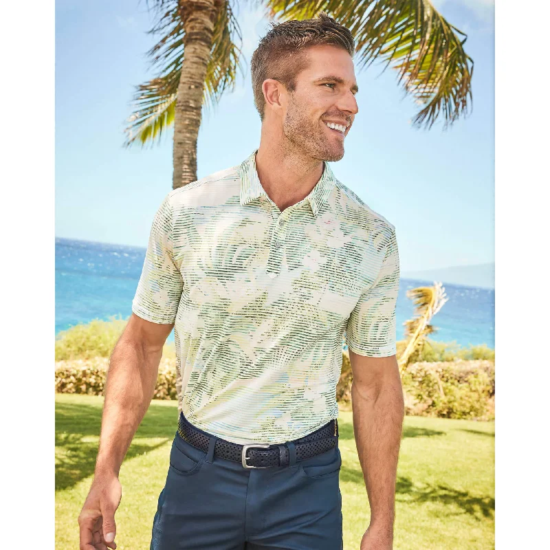 Men's Three-Quarter Sleeved TopsTommy Bahama Costa Wave Ocean Vida Polo Shirt - Malibu Peach Men's Three-Quarter Sleeved TopsTommy Bahama Costa Wave Ocean Vida Polo Shirt - Malibu Peach