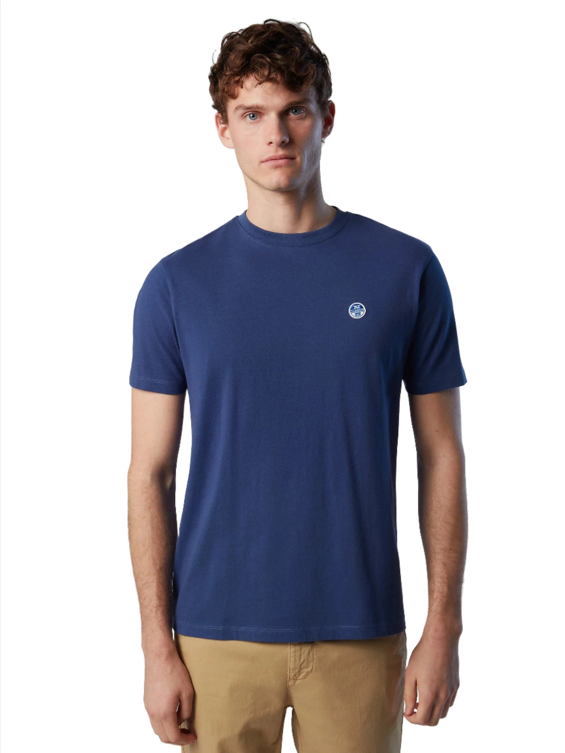 Men's Shirts with Rounded HemlinesID70400-North Sails Ocean Blue T-Shirt