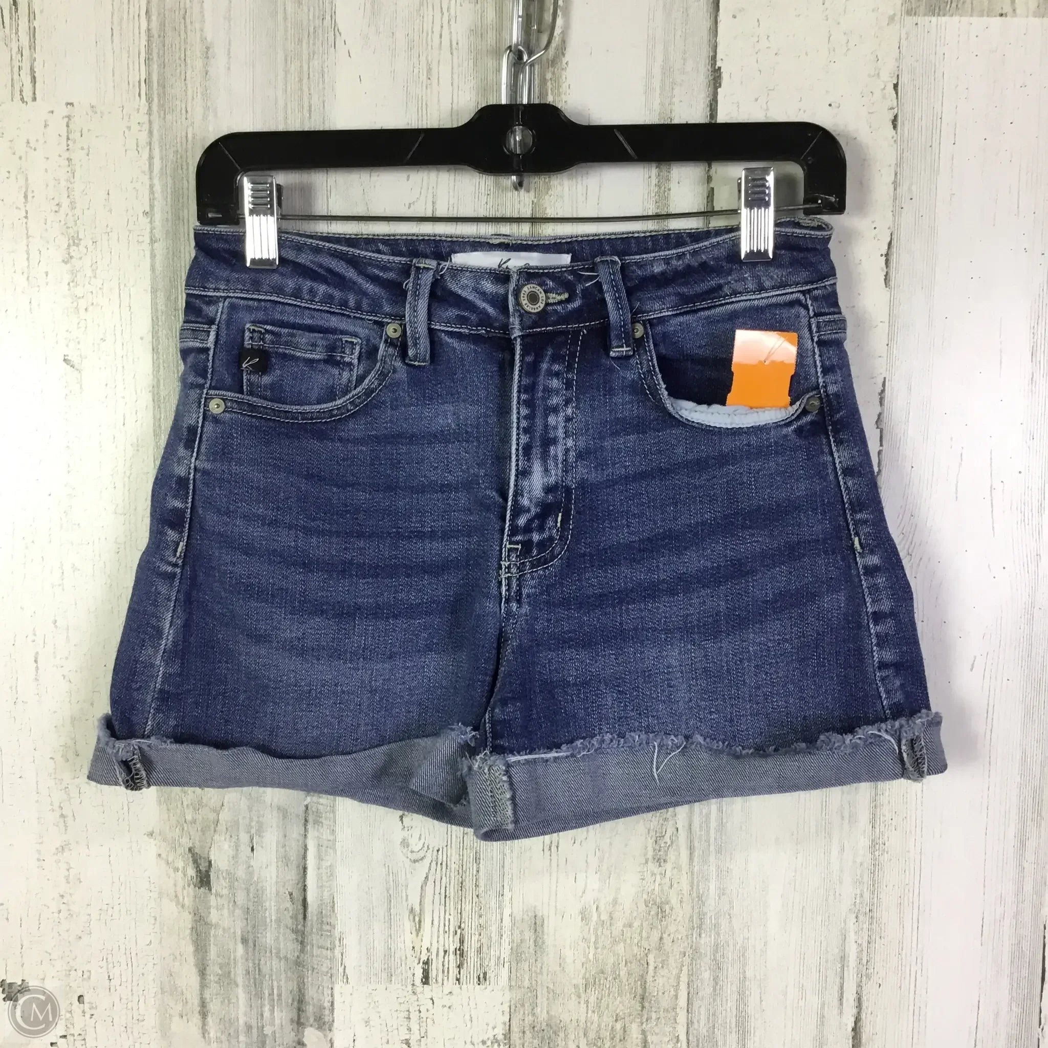 Men's Pants with Contrast Fabric PanelsShorts By Kancan In Blue Denim, Size: 8