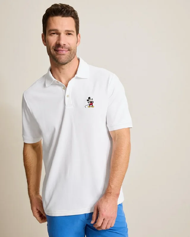Men's Shirts with Embellished CollarsTommy Bahama Men's IslandZone Disney Magical Mouse Polo Shirt - Bright White