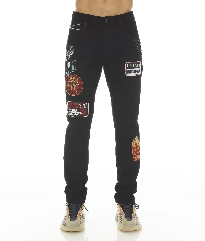 Cool Men's JeansLucky Bastard Rocker Slim Ridged In Black
