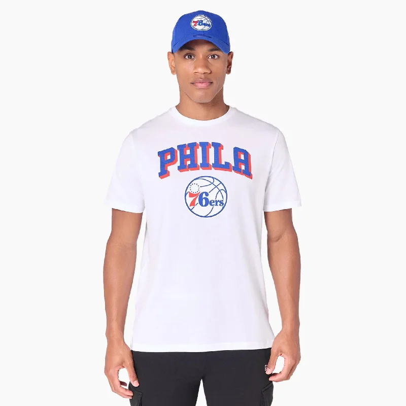 Men's Shirts with Tab CollarsPhiladelphia 76ers NBA White T-Shirt