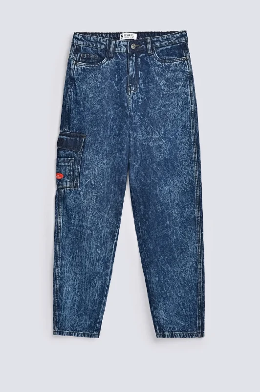Men's Pants with Side PocketsBAGGY FIT CARGO DENIM