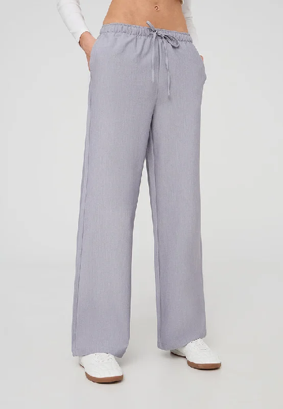 Men's Pants with Contrast Fabric PanelsWoman Long pants
