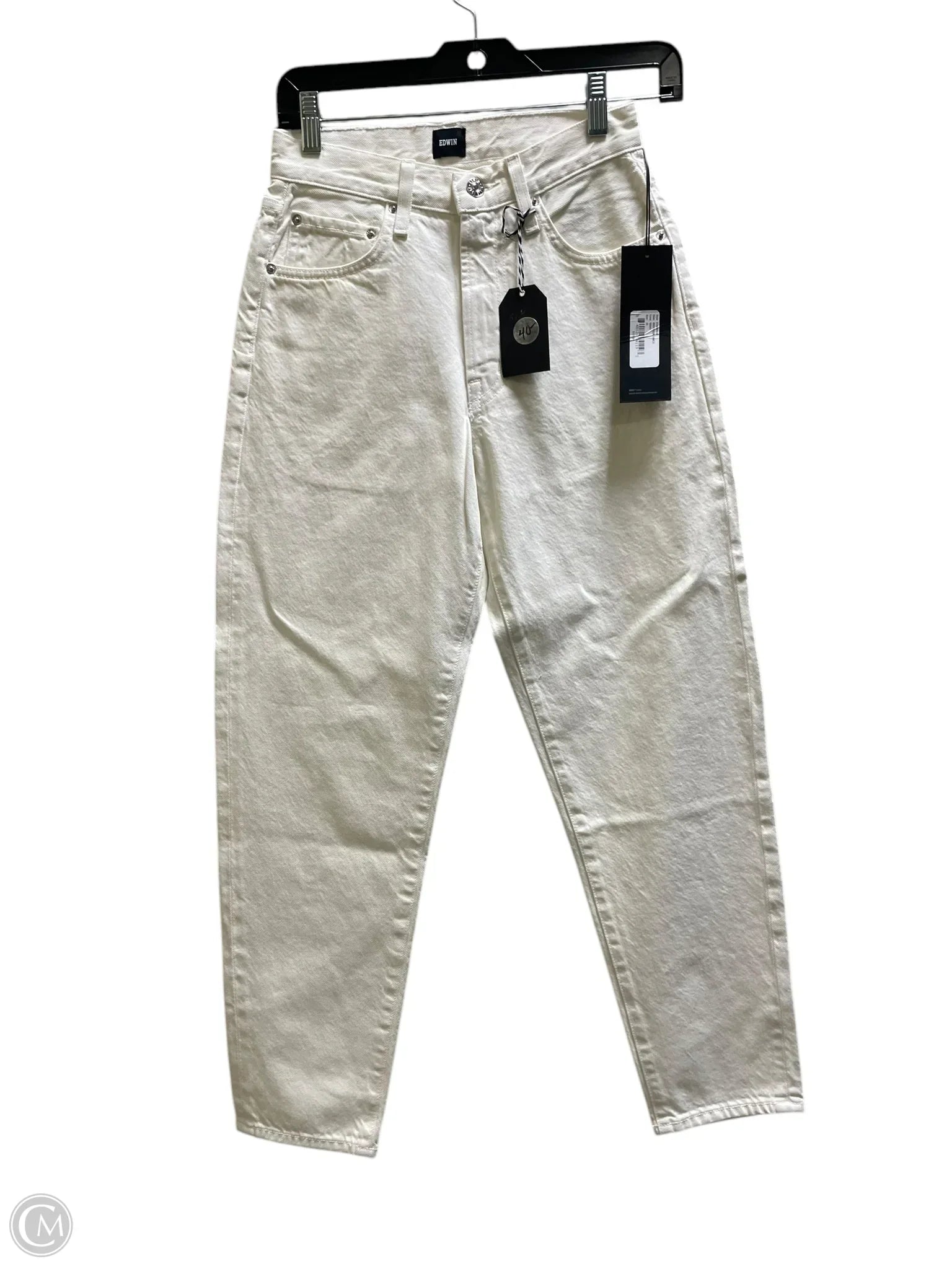 Casual Ripped Men's JeansJeans Straight By Edwin In Cream, Size: 0