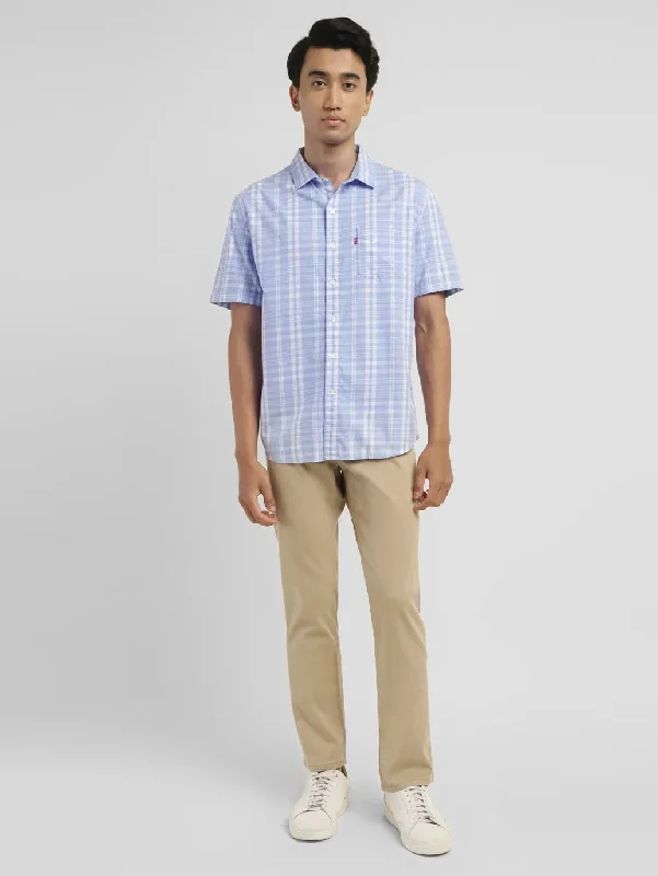 Men's Pattern-Clashing Shirts for Bold FashionMen's Checkered Slim Fit Shirt