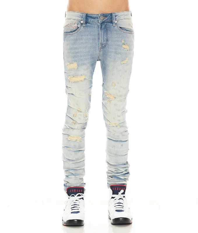 Men's Jeans with a Destroyed LookPUNK NOMAD IN SCARS
