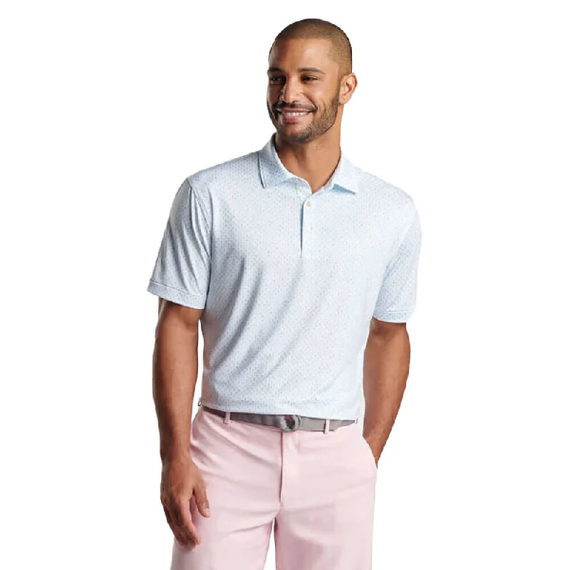 Men's Shirts with Convertible CollarsPeter Millar Pina Skullada Performance Jersey Polo Shirt - White/Cottage Blue Men's Shirts with Convertible CollarsPeter Millar Pina Skullada Performance Jersey Polo Shirt - White/Cottage Blue