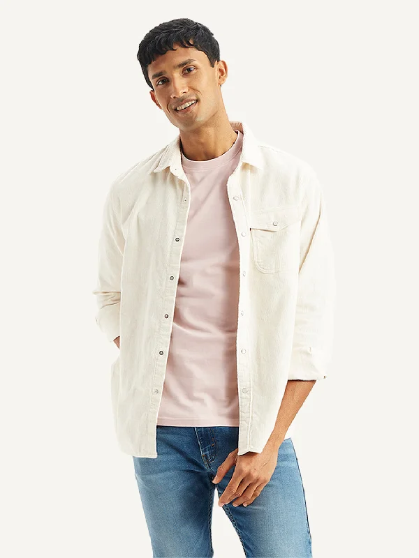 Men's Short-Sleeve Shirts for Warm WeatherMen's Solid Regular Fit Denim Shirt