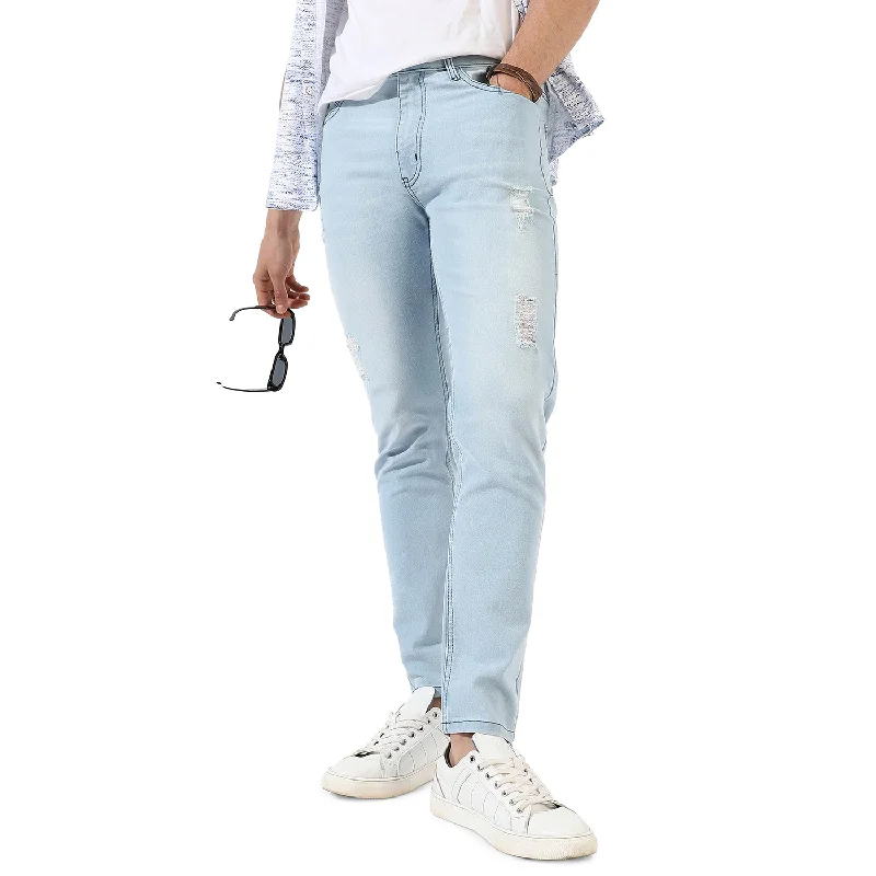Latest Designer Men's JeansMen's Light-Washed Denim Jeans