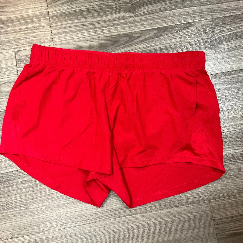 Men's Pants with Contrast WaistbandsRed Athletic Shorts Athletic Works, Size 3x
