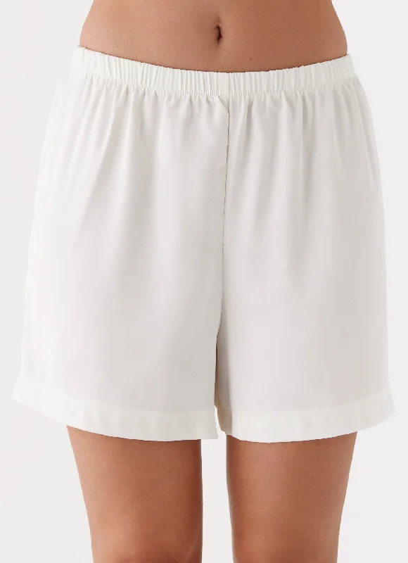 Warm Men's Fleece-Lined PantsLennie Shorts - Ivory