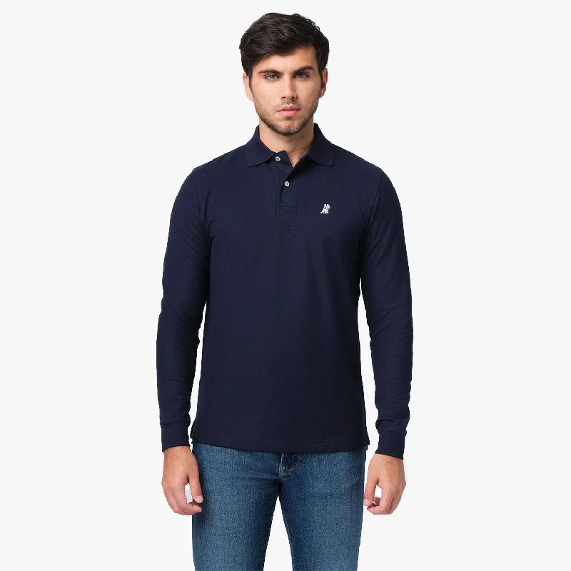 Men's Shirts with Striped PatternsMen's Long Sleeve Polo Shirt