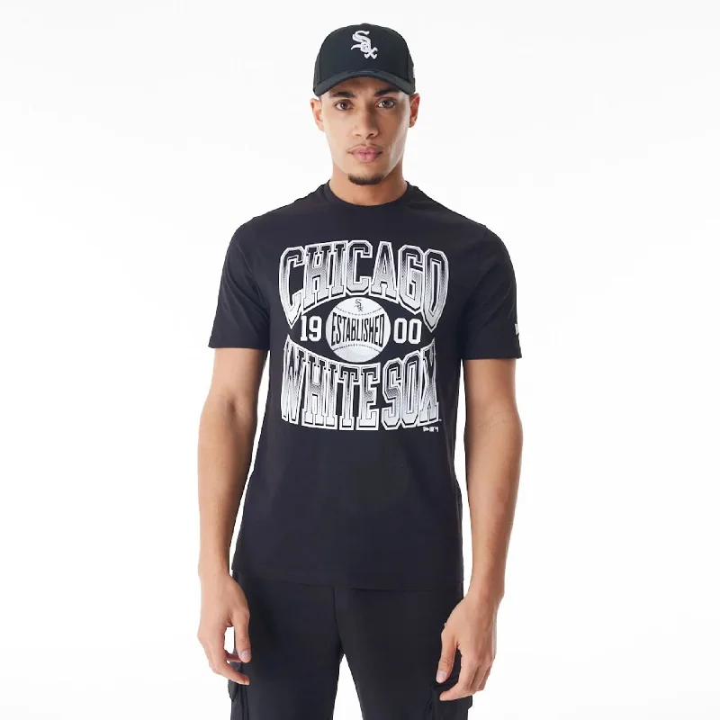 Men's Shirts with Chest PocketsChicago White Sox MLB Gradient Graphic Black T-Shirt