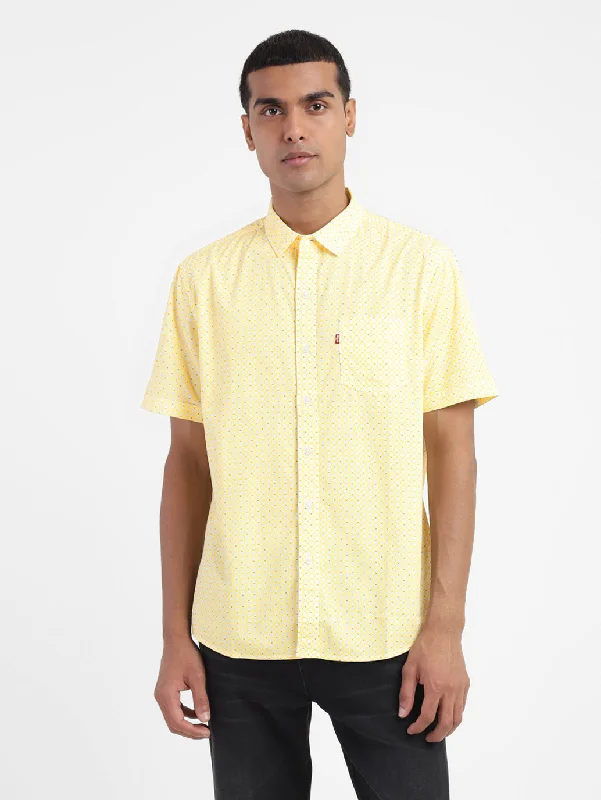 Men's Casual Friday Shirts for Relaxed Office DaysMen's Printed Slim Fit Shirt