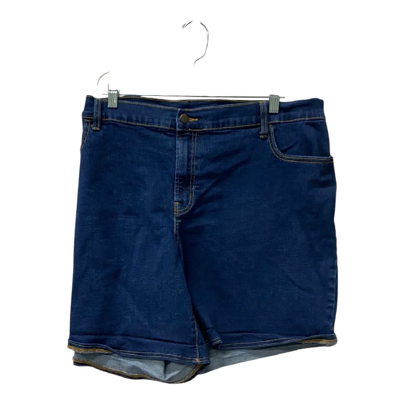 Men's Pants with Faux Leather PatchesShorts By Old Navy In Blue Denim, Size:20