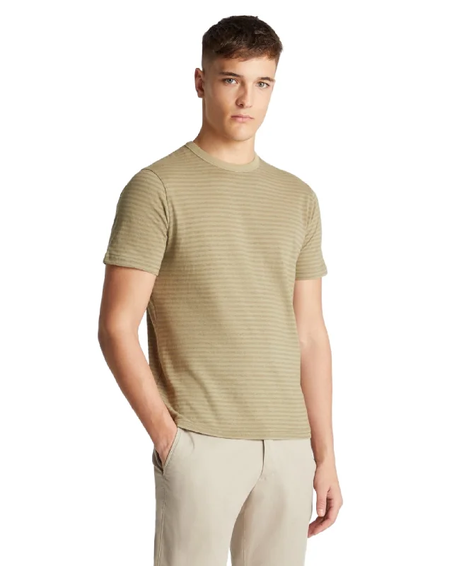 Men's Shirts for HikingID24393-Remus Green Hoop T-Shirt