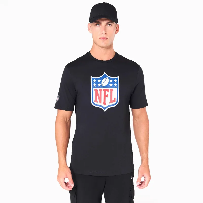 Men's Shirts with Asymmetrical HemlinesNFL Shield Logo NFL Black T-Shirt