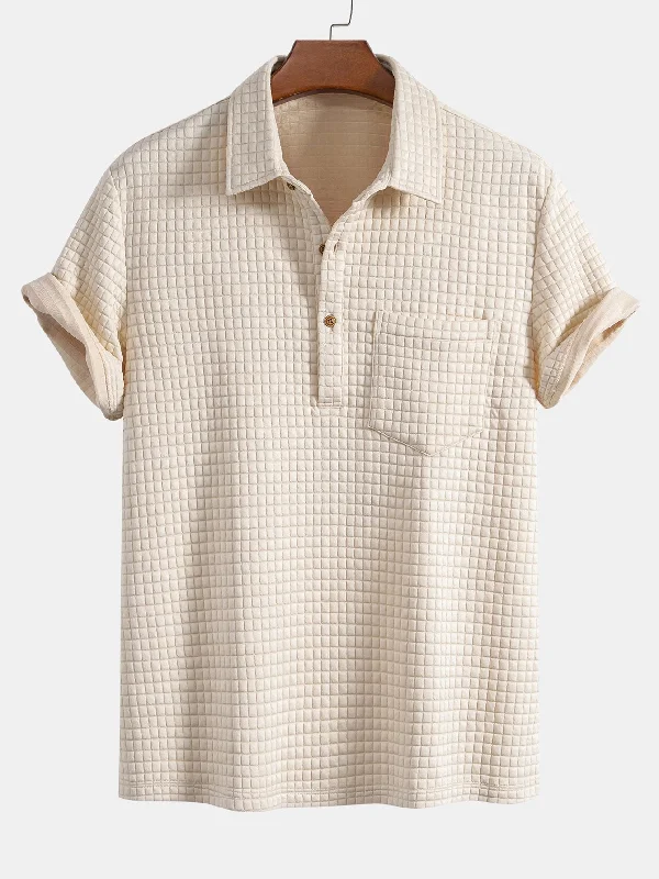 Men's Unique and Designer TopsWaffle Polo With Pockets