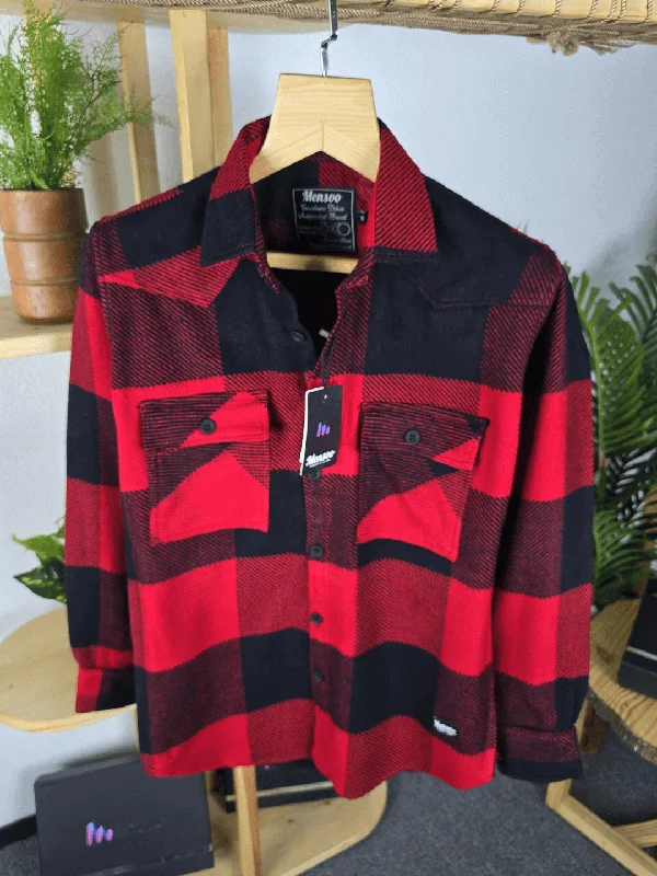 Men's Skinny-Fit Shirts for a Trendy LookMensoo Big Chex Shirt Red