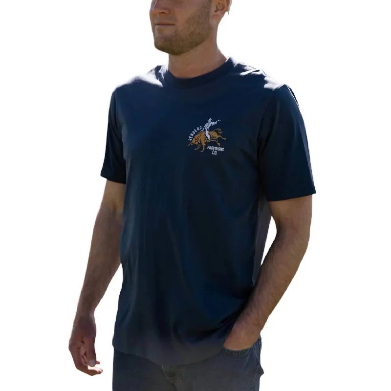 Men's Shirts with Appliquéd SleevesRide Or Die T-Shirt In Navy