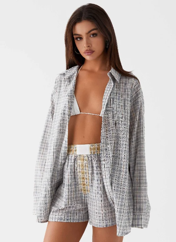 Men's Party Pants for a Fun Night OutHarley Boxers - Grey Check
