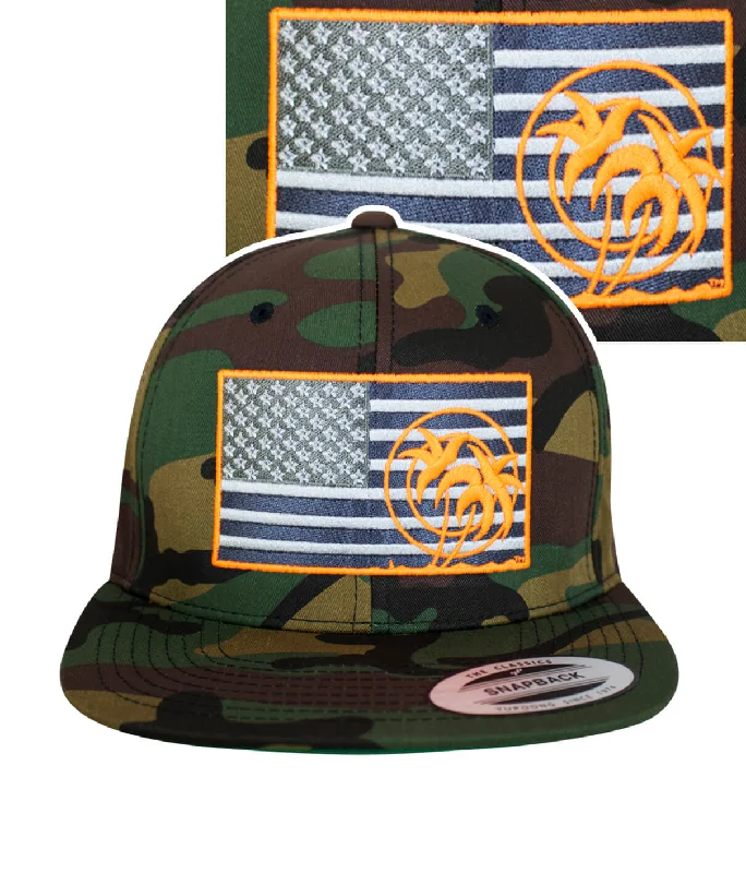 Colorful Straw Hats"Strong" Camo Snapback Hat