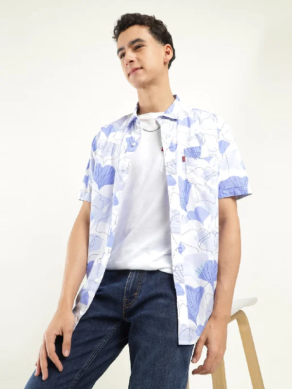 Men's Short-Sleeve Shirts for Warm WeatherMen's Printed Slim Fit Shirt