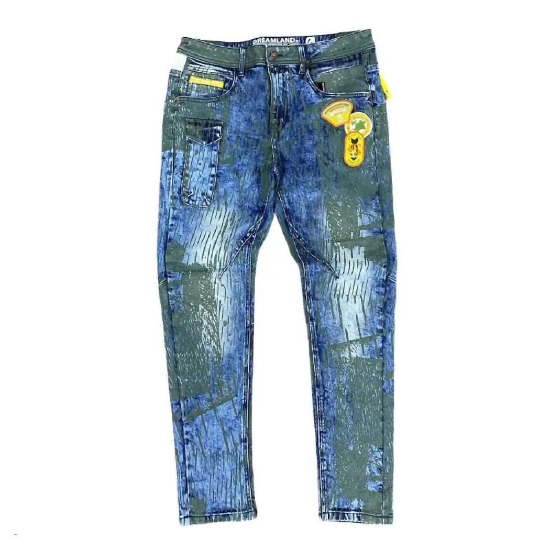 Elegant Men's JeansMen's Tiger Vs Crane Denim Jeans In Blue/black