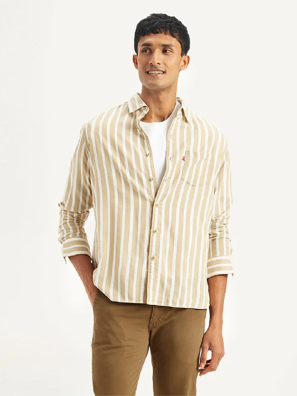 Men's Thermal Shirts for Winter WarmthMen's Striped Regular Fit Shirt