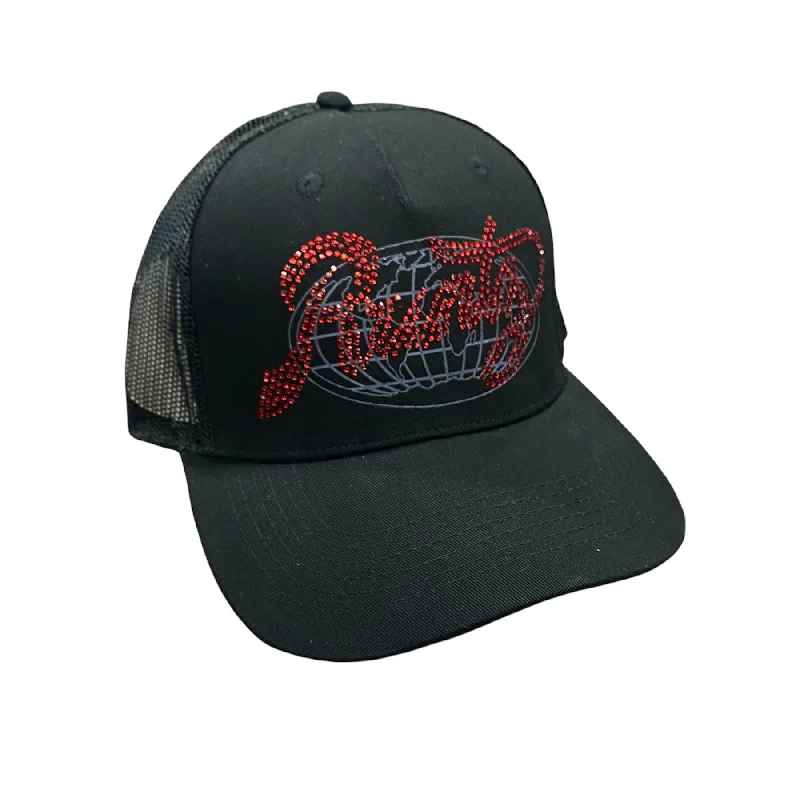 Relaxed Fisherman HatsRuntz Stoned Scripts Trucker Snapback Hat (Black) 321-63112
