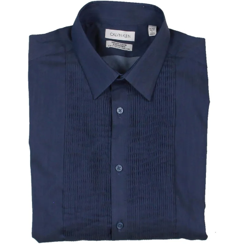 Men's Skinny-Fit Shirts for a Trendy LookMens Slim Fit Pintuck Dress Shirt