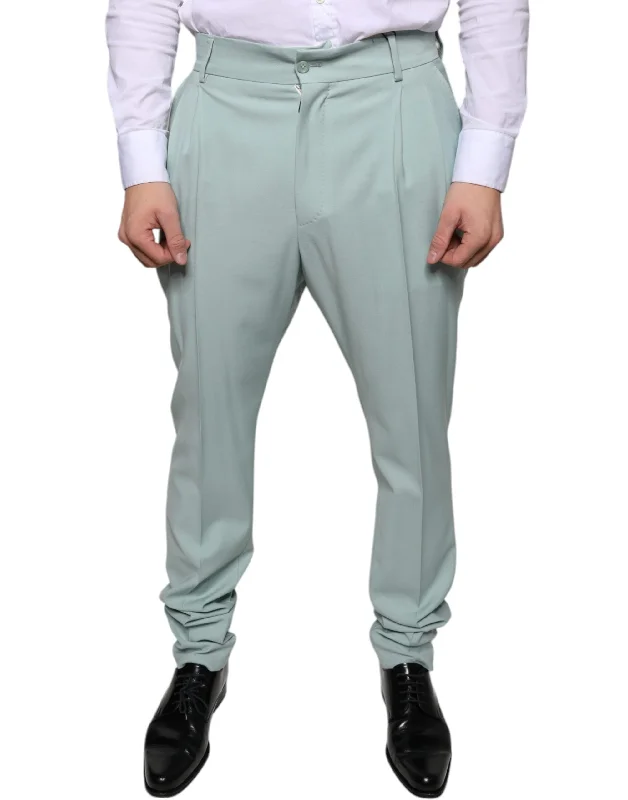 Men's Jeans with Stretch FabricDolce & Gabbana Mint  Cotton Dress Men's Pants