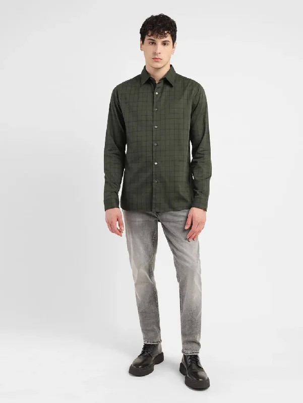 Men's Long-Sleeve Shirts for Year-Round WearMen's Checkered Slim Fit Shirt