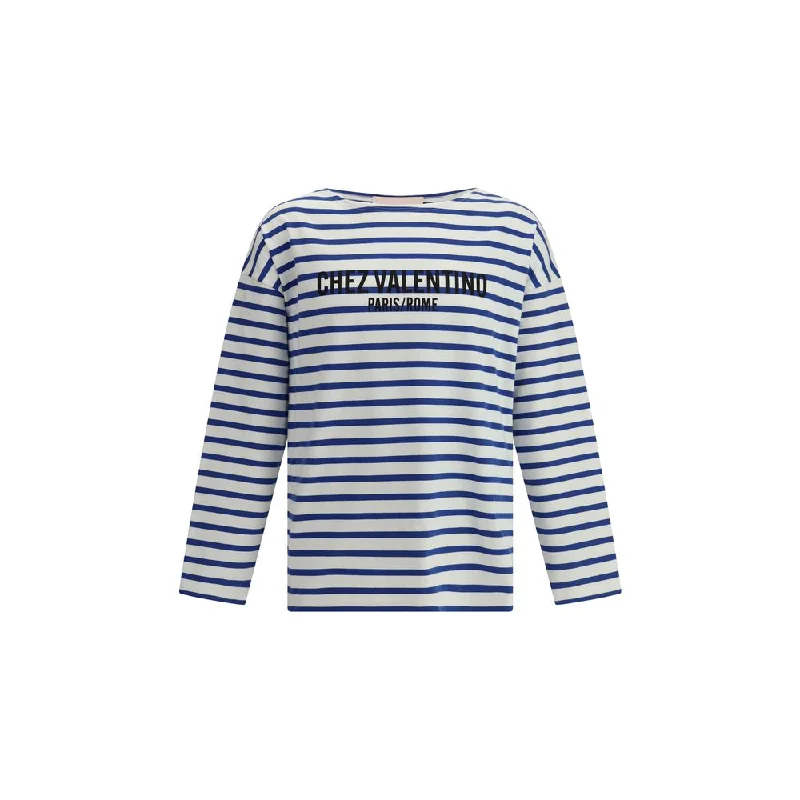Men's Shirts with Abstract DesignsValentino Striped Men's T-shirt