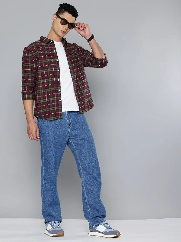Men's Crew Neck T-Shirts for Everyday WearMen's Checkered Slim Fit Shirt