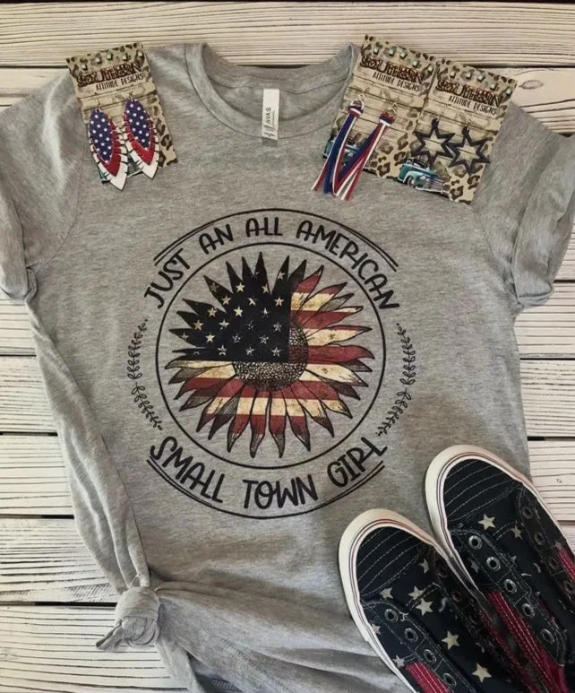 Layered Men's VestsT-shirt - All American Small Town Girl, Athletic Grey