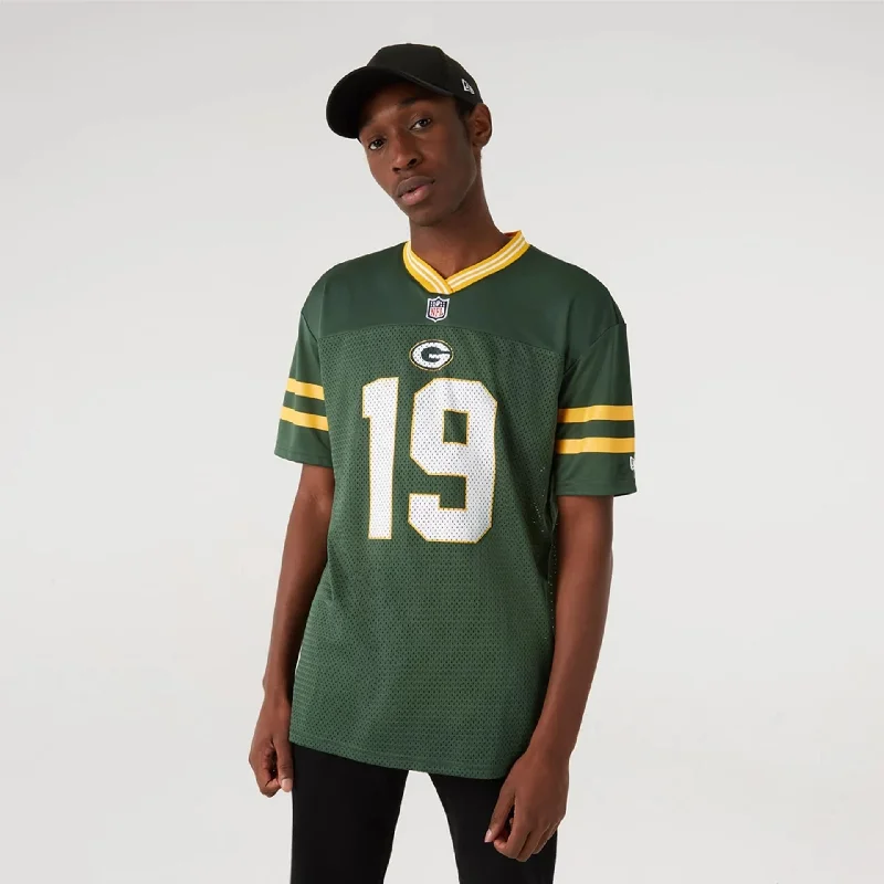 Striped Men's TopsGreen Bay Packers NFL Dark Green Mesh T-Shirt