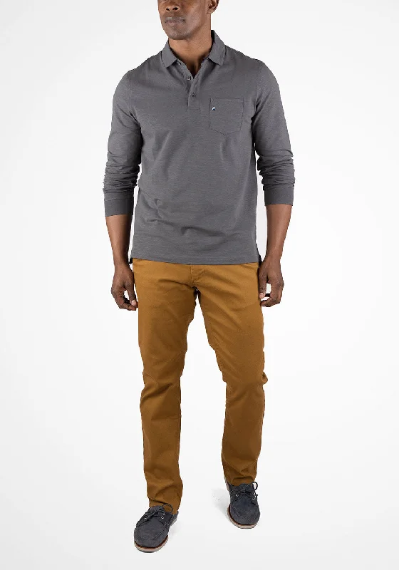 Men's Shirts with Ruffled HemlinesAirotec® Jersey Long Sleeve Polo
