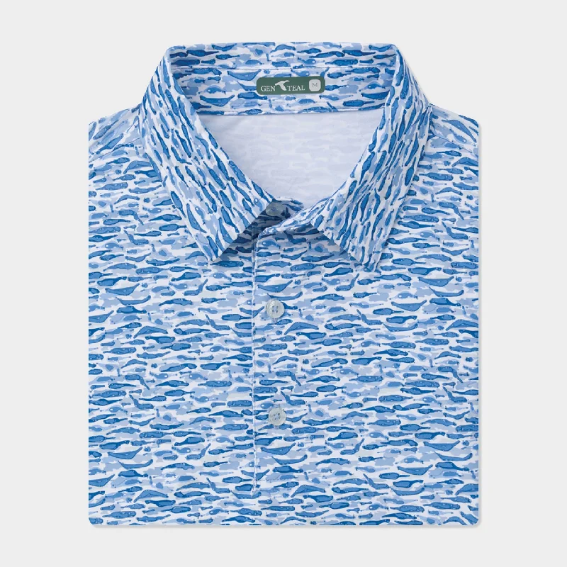 Men's Shirts with Velcro ClosuresBlue Golf brrrº Performance Polo