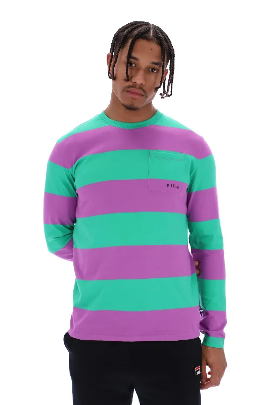 Men's Shirts with Striped PatternsMorley Unisex Oversized Stripe Long Sleeved Pocket Tee Men's Shirts with Striped PatternsMorley Unisex Oversized Stripe Long Sleeved Pocket Tee