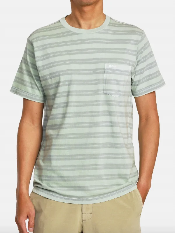 Men's Shirts with Patchwork PatternsPtc Stripe T-Shirt In Green Haze