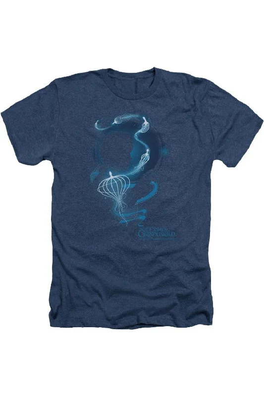 Classic Men's Button-Up ShirtsFantastic Beasts 2 Newt Silhouette Adult Heather Tee / T-Shirt Classic Men's Button-Up ShirtsFantastic Beasts 2 Newt Silhouette Adult Heather Tee / T-Shirt