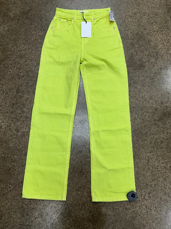 Men's Jeans with Fashionable RipsJeans Straight By Grey Lab In Green, Size:Xs