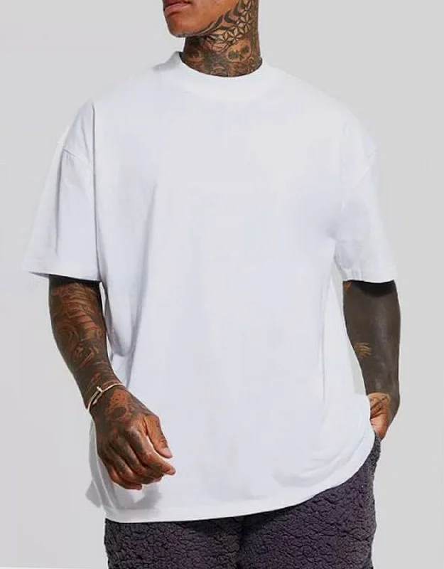 Striped Men's TopsHigh Neck Tee