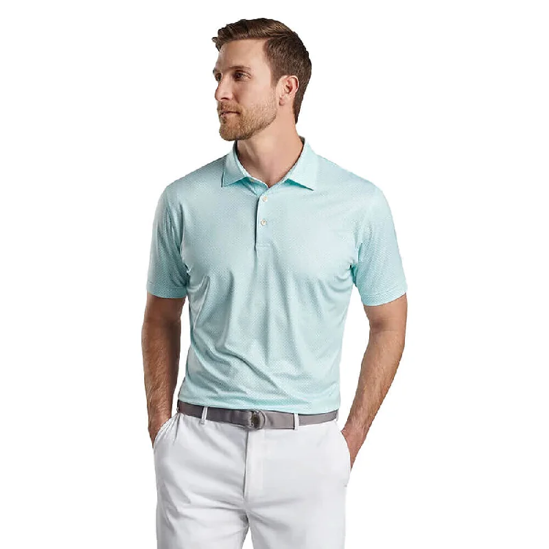 Men's Shirts with Lace-Up HemlinesPeter Millar Circle Geo Performance Jersey Polo Shirt - Seaglass Men's Shirts with Lace-Up HemlinesPeter Millar Circle Geo Performance Jersey Polo Shirt - Seaglass