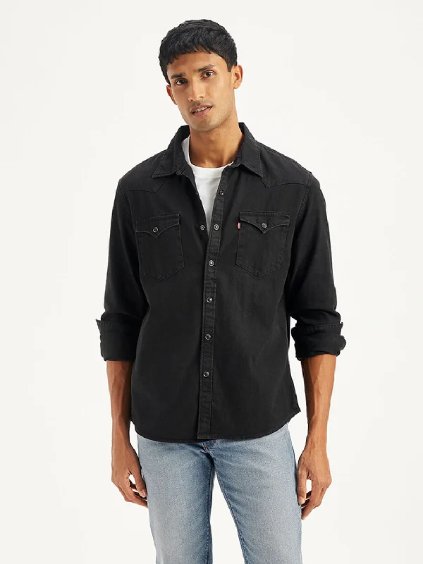 Men's Regular-Fit Shirts for a Classic FitMen's Solid Regular Fit Denim Shirt