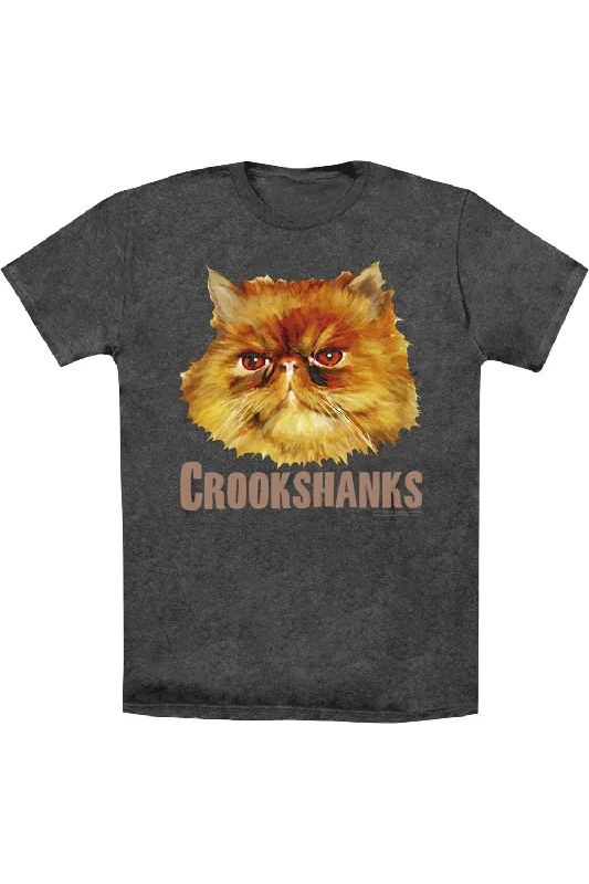 Men's Shirts with Raw-Edge HemlinesHarry Potter Crookshanks Color Adult Heather Tee / T-Shirt Men's Shirts with Raw-Edge HemlinesHarry Potter Crookshanks Color Adult Heather Tee / T-Shirt