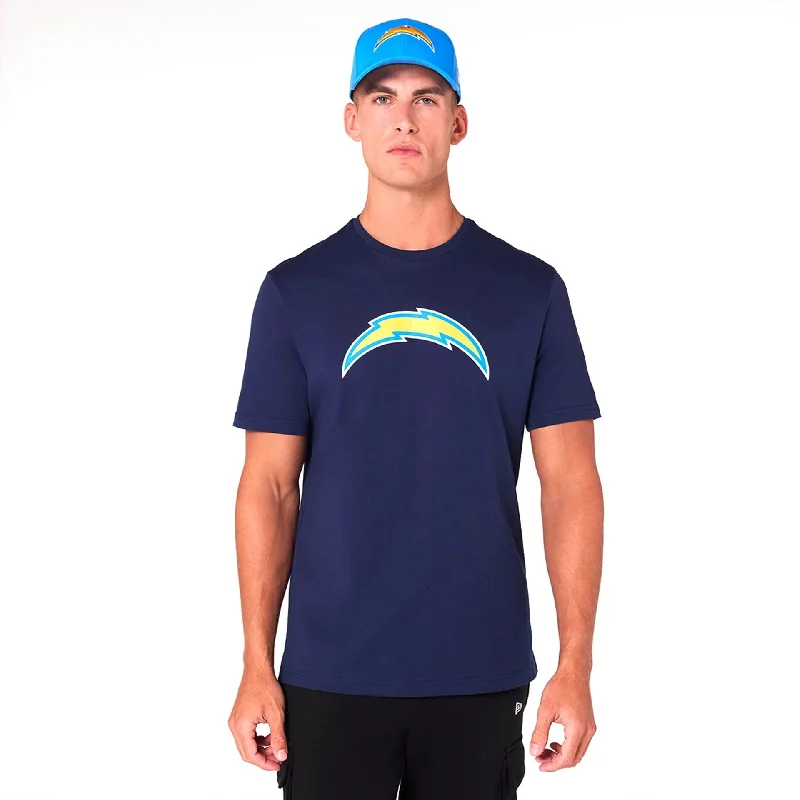Men's Shirts with Drawstring WaistbandsLA Chargers NFL Grey T-Shirt