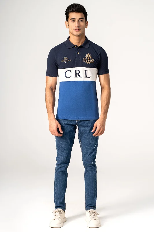 Men's Flowy Shirts for a Relaxed LookFASHION POLO NAVY WHITE BLUE
